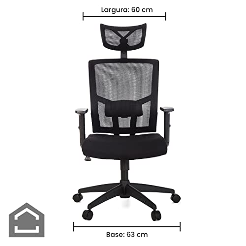 Cadeira Para Escritório Presidente Giratória Ergonômica ANM312 P - Image 6