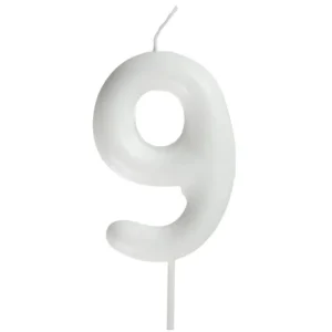 Vela nº 9 Branco Pérola 5,5cm