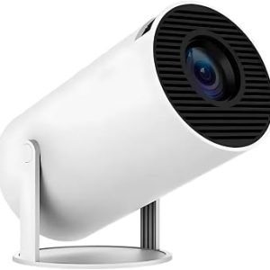 Mini Projetor Portátil 5G Wi-Fi 6 Bluetooth 5.0 Android 11 4K 1080P Full HD 8000 Lumens LED Auto Correção Trapezoidal Horizontal Rotação 180° Ideal para Projeções Cinemáticas