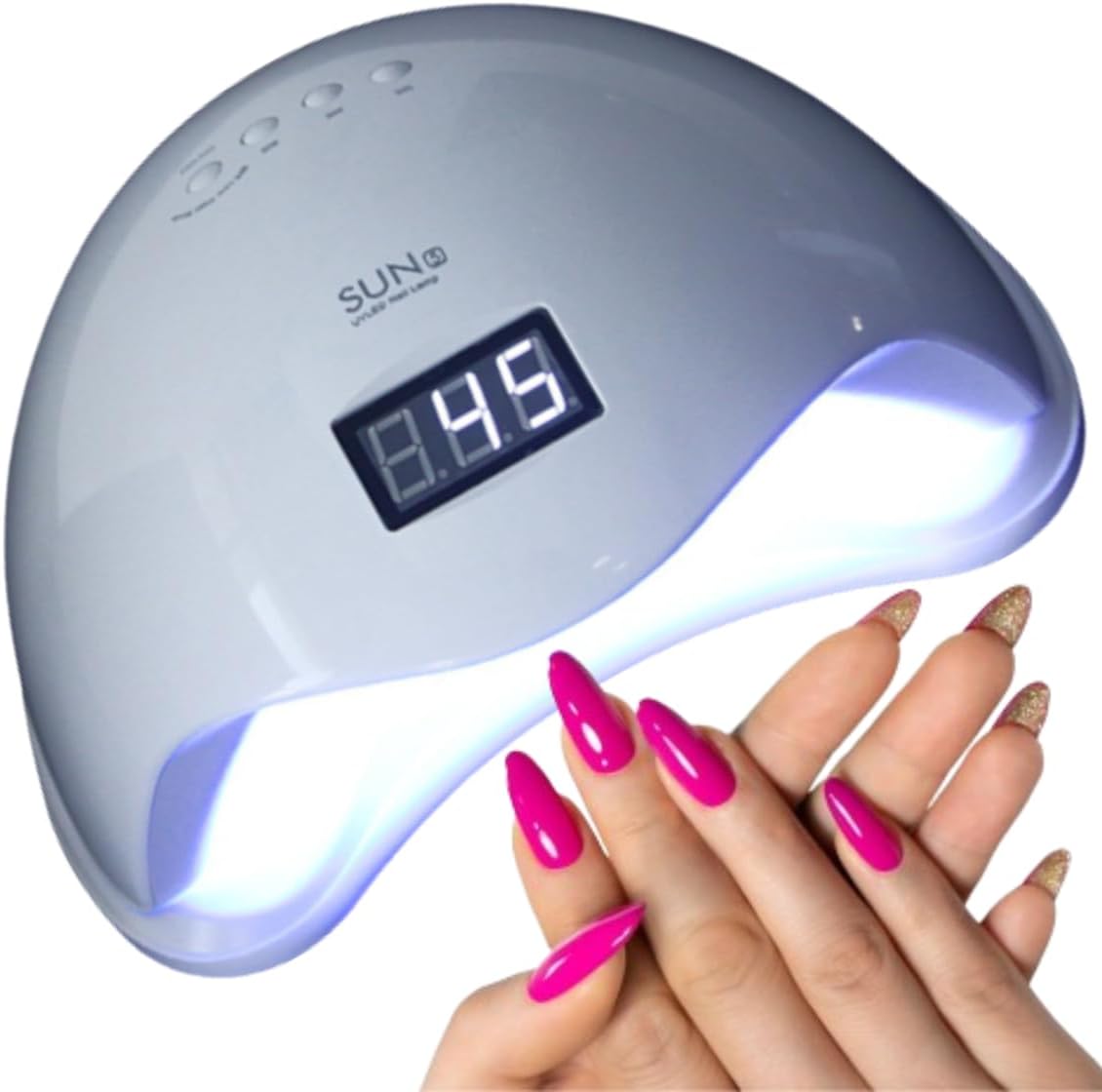 Cabine Led UV Sun 5 Digital 48w Unhas Gel Acrigel Branca Bivolt 110v – 220v PREMIUM KRORE