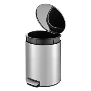 Powermaid Lixeira Redonda Slim com Pedal – Inox – 3 Litros