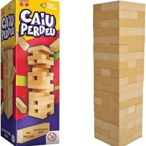 Jogo Caiu Perdeu – 54 Pçs, Coordenação, Habilidade e Diversão para Crianças a Partir de 6 Anos – Pais & Filhos
