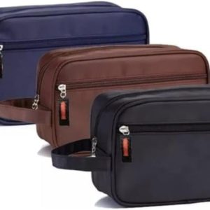 Necessaire Masculina Executiva Viagem Trabalho Estojo Organizador Impermeável Nylon (Azul)