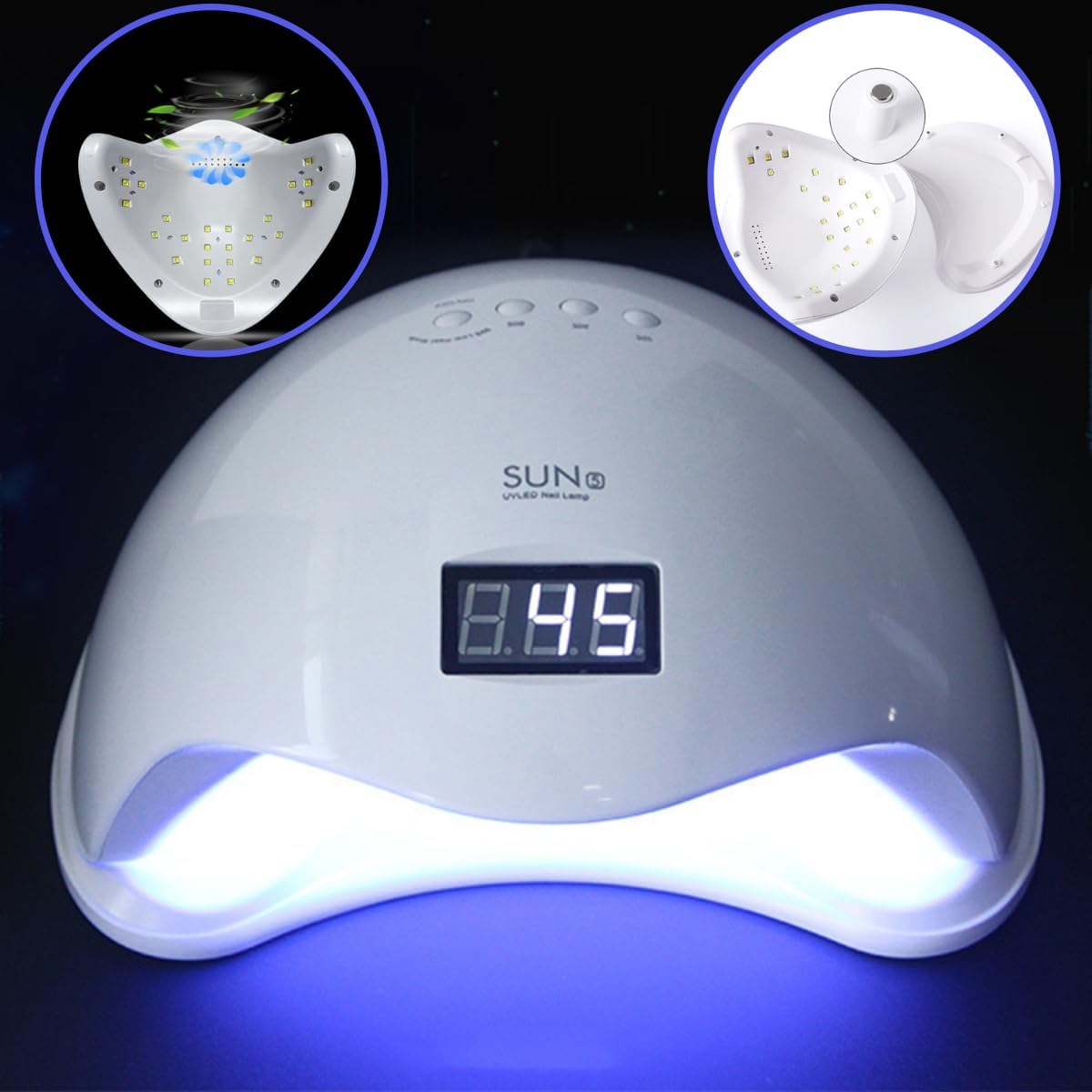 Cabine Led UV Sun 5 Digital 48w Unhas Gel Acrigel Branca Bivolt 110v – 220v PREMIUM KRORE - Image 7