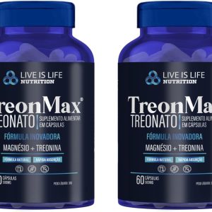 Combo Magnésio de Treonato + Magnesio Dimalato 60 capsula Puro 500mg Concentrado Kit L-Treonato Dimalato 100% Natural (120 Cápsulas) Total