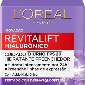 L’Oréal Paris L’Oréal Paris Revitalift Hialurônico Diurno Fps 20 – Creme Facial Anti-Idade 49G