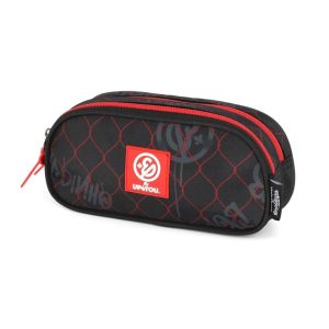 Estojo Escolar UP4YOU Enaldinho 2 divisórias – Licenciado – Vermelho