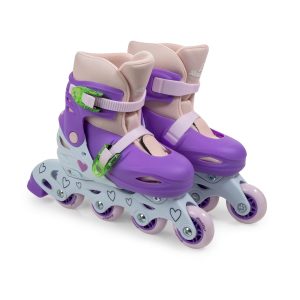 Patins Inline Roxo Prata S/Acessórios