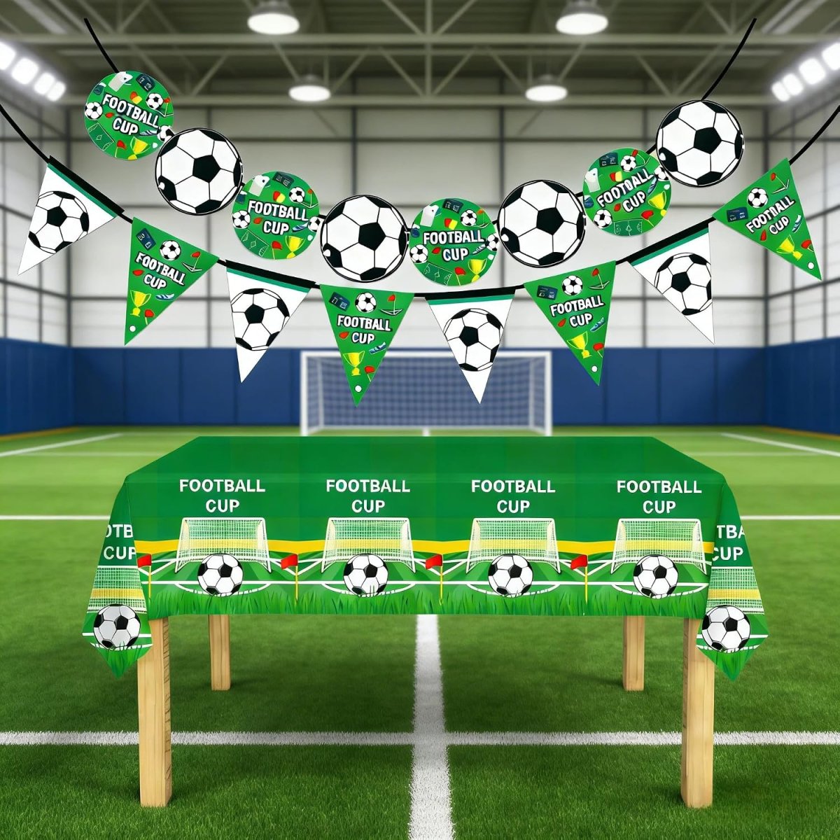 Conjunto de decorações de festa da Copa do Mundo de 2026, inclui faixa, toalha de mesa para aniversário, formatura, exibição de suprimentos de festa para fãs - Image 6