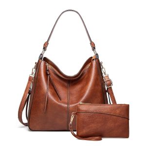 Bolsa feminina de PU Boston de ombro, bolsa mensageiro casual fashion