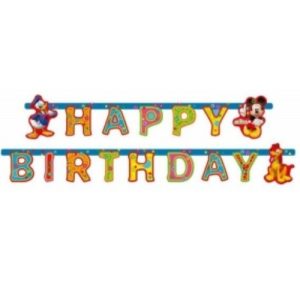 Banner Happy Birthday Mickey Mouse