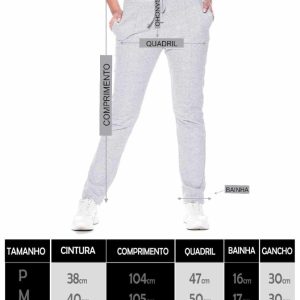 Calça 7860 Mescla Azul Moletom