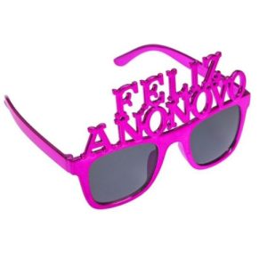 Óculos Rosa Feliz Ano Novo