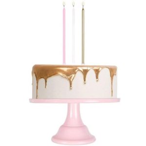 Velas Altas Rosas e Douradas